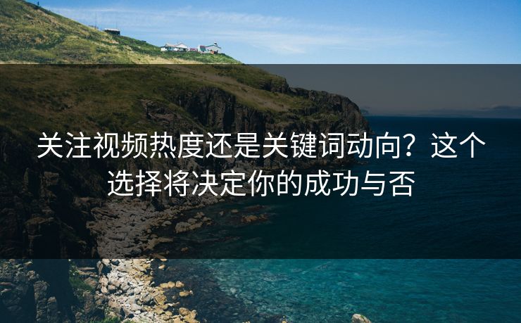 关注视频热度还是关键词动向？这个选择将决定你的成功与否
