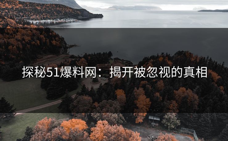 探秘51爆料网：揭开被忽视的真相