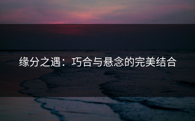 缘分之遇：巧合与悬念的完美结合